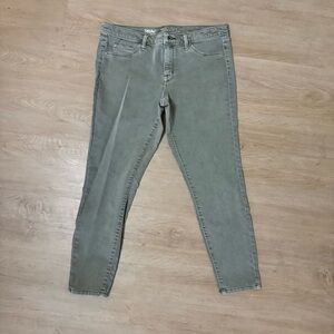 Olive Green Mid-Rise Skinny Jeans Size 12/31